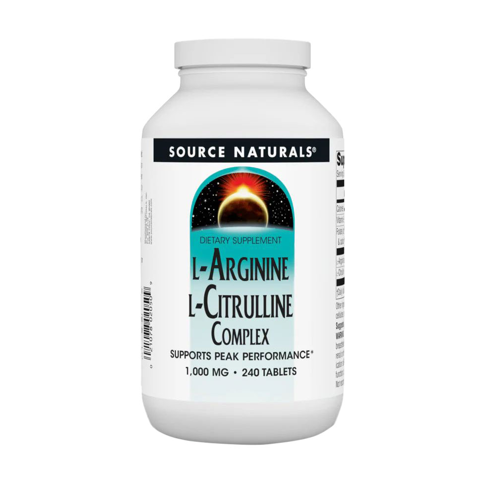 Аргінін та цитрулін Source Naturals L-Arginine L-Citrulline Complex, 1000 мг, 240 таблеток